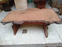 Superbe table à manger de grande taille en bois de mahogany massif, design traditionnel élégant, fabrication artisanale, écologique, durable, pour l'ameublement de la maison