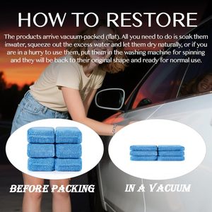 High Quality NOVISON YOUR WEAVERS Blue Rectangle <b>Car</b> Care 11.5x9cm Cleaning <b>Polishing</b> Buffing Sponge Foam Pad Block Microfiber - Product Image 4