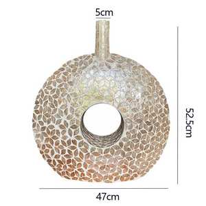 <span class=keywords><strong>Vaso</strong></span> unico di alta qualità in rilievo astratto toppa rotonda Wabi-sabi Design Shell <span class=keywords><strong>vaso</strong></span> <span class=keywords><strong>per</strong></span> la decorazione della casa - Product Image 5