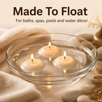 Bougies flottantes non parfumées, 2 pouces, blanches, pour centres de table, bougies pour les vacances