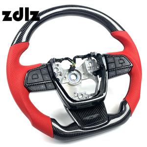 Volante de Fibra de Carbono y Cuero Perforado Rojo Personalizado para <span class=keywords><strong>Toyota</strong></span> Sienna 2018 2019 2020 2021 2022 <span class=keywords><strong>2023</strong></span> 2024 - Product Image 2