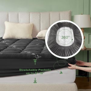 <span class=keywords><strong>Surmatelas</strong></span> en bambou dérivé du rayonne avec poches profondes, doux, respirant, soulagement des douleurs dorsales pour usage domestique et hospitalier - Product Image 6