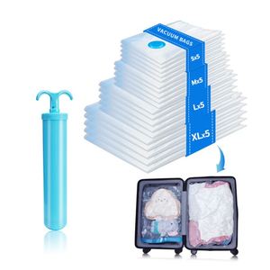 Sacs de rangement sous vide, lot de 18, avec pompe électrique, cubes de compression pour économiser de l'espace, pour bagages de voyage - Product Image 1