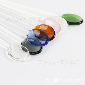 Cuillère à mélanger en verre coloré Autonomie – Transparente, verte, bleue, rose, marron – Essentiels quotidiens pour la maison, agitateur à cocktail - Product Image 5