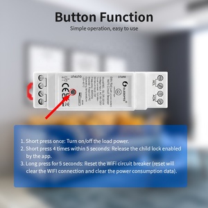 GL-DR-002W gledopto tuya Wifi din-rail ngắt mạch cuộc sống thông minh & Alexa kiểm soát chống cháy Power Meter 16ax1ch 3840 Wát Max tải - Product Image 4