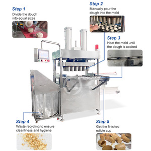 Đại Dương Hoàn toàn Tự Động Ăn Được Sô Cô La Cốc Cà Phê Máy Công Nghiệp <span class=keywords><strong>Ice</strong></span> <span class=keywords><strong>Cream</strong></span> Waffle <span class=keywords><strong>Cone</strong></span> Làm Máy - Product Image 2