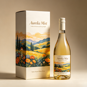 Boîte d'emballage pour vin <span class=keywords><strong>blanc</strong></span> semi-sucré en carton avec impression UV, fabrication directe d'usine, OEM, pour la vente en gros - Product Image 2