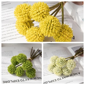 CallaFloral Ramo de Flores Artificiales de Espuma Amarillo Verde Blanco Lechoso Decoración de Boda INS Manualidades Hechas a Mano - Product Image 3