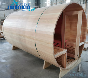 ساونا خارجية swankia سهلة النقل رخيصة السعر ساونا برميل غرفة البخار الجاف - Product Image 4