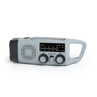 Lampe de poche portative multifonctionnelle alimentée à la main Charge solaire Radio d'urgence Banques d'alimentation portatives de prévention des catastrophes