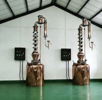 Distillateur d'alcool domestique JiangMan - Modèle populaire 200 L avec colonne de distillation à plaques de cuivre à bulles de 4'' et 6''