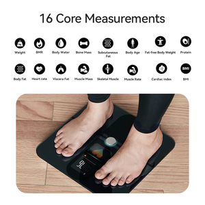 Balance de composition corporelle numérique colorée, analyseur intelligent de l'IMC Bluetooth, mesure du poids et de la graisse, alimentée par batterie, pour une utilisation en salle de bain, capacité maximale de 180 kg - Product Image 2