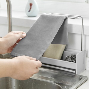 Sink <b>Dish</b> Brush Cleaning Towel Organizer Drain Tray Detachable Kitchen Sink Draining Shelf Soap Sponge Drain <b>Rack</b> Holder Food - Product Image 2