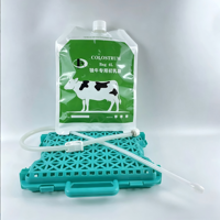 Sac de stockage de colostrum pour bétail de 4 L, qualité alimentaire, réutilisable, poche d'alimentation pour veau et agneau avec bouchon verseur, sans BPA, compatible congélateur, fournitures agricoles