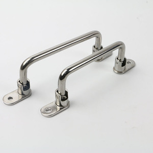 LS506 Misumi Handle138/158 Handle Cabinet Equipment Handle Steel Recessed Folding Pull Handles With Mounting Plate