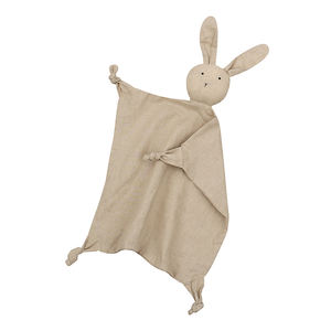 Ins mousseline organique couverture douce Animal jouet bébé couette bébé ours en peluche lapin très doux couverture de sécurité ami éducateur - Product Image 1