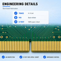 PCIe Gen5 Backplane Bare PCB Hersteller - Signalintegritäts-Mehrschicht-Kundenspezifische Leiterplatte für Server-Erweiterungssysteme