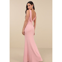 Better girl Damen Casual Maxi kleid Hochwertiger Rundhals ausschnitt Schulter Slim Fit Rücken los für Bandage Fishtail Style