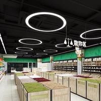 Luminaire suspendu LED en forme d'anneau, personnalisable en taille, avec télécommande, pour la décoration de villas, de maisons et de bureaux contemporains, ECOJAS