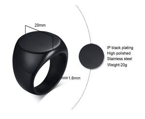 Jietao Wholesale Minimal Style Stainless Steel Custom Engraving Jewelry Round Plain Blank 18k <strong>Gold</strong> <strong>Signet</strong> <strong>Ring</strong> for Mens - Product Image 2