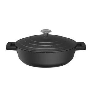 BESCO OEM Nature series Cast aluminum lid caserole set cooking pots silicone handle holders Bottom with engraved logo