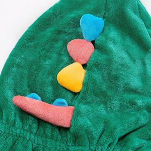 Gorro de secado de pelo Kim Ryan de 28x35 cm, gorro de ducha de lana coral bordado con dibujos animados en 3D para mujer - Product Image 5