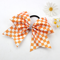 En gros, Nœuds pour cheveux à paillettes à motif drapeau de course à carreaux pour filles, Nœuds papillon à carreaux de course, Accessoires pour cheveux pour enfants