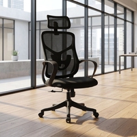 Kursi Kantor Ergonomis Berbahan Jaring dengan Sandaran Kepala yang Dapat Disesuaikan dan Desain Modern - Harga Terjangkau untuk Penggunaan di Rumah, Kantor, dan Luar Ruangan, Sandaran Tinggi