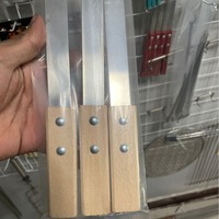 Brochettes à kebab plates et épaisses en acier inoxydable avec manche en bois, multifonctionnelles, résistantes à la chaleur, accessoires de barbecue rotatifs
