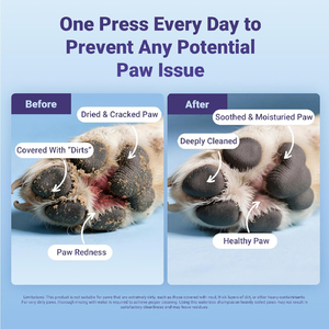 Nettoyant pour pattes de chien et de chat avec logo personnalisé, sûr, hypoallergénique, sans rinçage, nettoyant moussant pour pattes de chiot, nettoyant pour pattes de chien pour pattes sales - Product Image 3