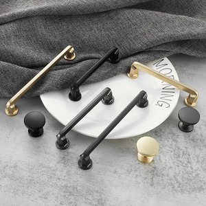 Exterior Furniture Handle Luxury Wardrobe Drawer Handle Brush Gold Kitchen Cabinet Handle and <b>Knobs</b> <b>for</b> Furniture Hardware - Product Image 5
