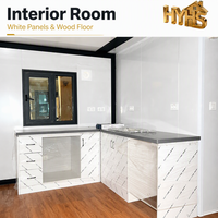 Casa Contenedor Expandible de 20 pies con Techo Plano y Doble Ala, Dos Dormitorios, Baño Completo, Ventanas Corredizas, Apartamento Modular Moderno, Hotel