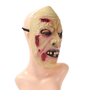 Maschera Divertente Ecologica in Lattice NPC per Halloween, <span class=keywords><strong>Horror</strong></span>, <span class=keywords><strong>Zombie</strong></span> Biochimico, Ferita, Maschera Integrale per Feste in Casa Stregata, 6 Colori - Product Image 4