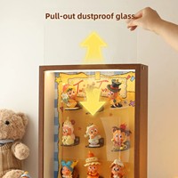 Boîte de rangement et de présentation anti-poussière avec base magnétique pour figurines de blind box, DIY, moderne