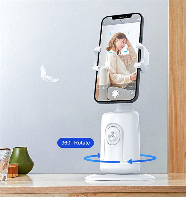 P01 360 Rotation Auto Face Motion Tracking Gimbal Stabilizer With a 1/4-inch Interface for 40-80mm Phone