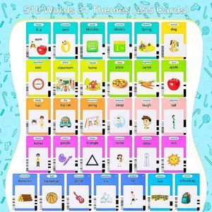 Cartes flash parlantes pour l'éducation linguistique de la petite enfance, dispositif d'apprentissage, jouets éducatifs, cartes de jeu de mots pour enfants - Product Image 5
