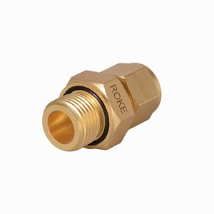 ข้อต่อทองเหลืองแบบตรง BSPP เกลียวนอก พร้อมโอริงซีล สำหรับแก๊สและของเหลว - Product Image 1