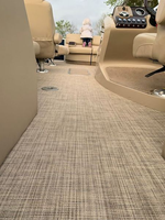 Revêtement de sol en vinyle tissé marine en pvc synthétique résistant à l'usure et imperméable en plastique ponton de yacht