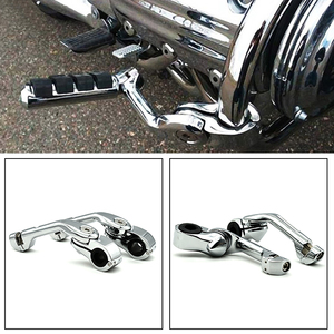 Soporte de montaje para reposapiés de motocicleta, 32mm, para barra de seguridad Harley, soporte para reposapiés, acabado cromado negro - Product Image 3