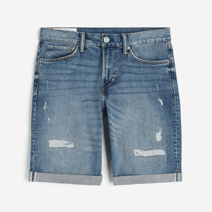 Premium Quality <b>Jeans</b> Shorts <b>Drawstring</b> Closure Denim Shorts for <b>Men</b> Polyester Fabric Wholesale - Product Image 5