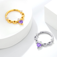 Anneau segmenté articulé en titane ASTM F136 pour piercing nasal et septum – Bijoux de piercing corporel