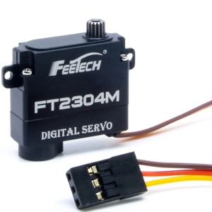 Servo Digital sin Núcleo con Engranaje de Acero y Carcasa Metálica UAV FEETECH FT2304M 6V 3KG.CM para Helicóptero RC <span class=keywords><strong>Trex</strong></span> 450 500 <span class=keywords><strong>3D</strong></span> - Product Image 1