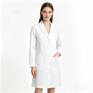 Blouse de travail durable pour salle blanche, anti-taches, en polycoton, blanche, pour le personnel des instituts de <span class=keywords><strong>recherche</strong></span> - Product Image 6