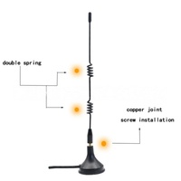 Antenne 433Mhz 470MHZ avec base magnétique pour IOT, radio amateur, amplificateur de signal, câble RG174 de 3 mètres, antenne Lora à double ressort