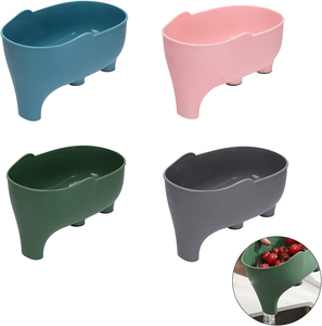 In the Trend Plastic Elephant Sculpted <b>Sink</b> Strainer Drain <b>Basket</b> Fruit Vegetable Washing Rack Hanging Kitchen Convenient Design - Product Image 3