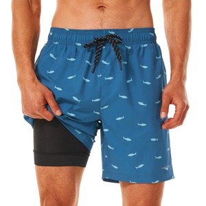 Maillots de bain personnalisés 3D pour hommes, shorts de bain à séchage rapide avec doublure de compression et poches zippées, maillots de bain pour hommes - Product Image 6