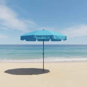Sombrilla de Playa Azul Celeste Mediana Inclinable de Poliéster para Uso en la Playa - Product Image 2