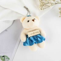 Mignon mini jouet ours en peluche porte-clés petit ours porte-clés doux ours en peluche saint valentin animaux en peluche porte-clés de mariage