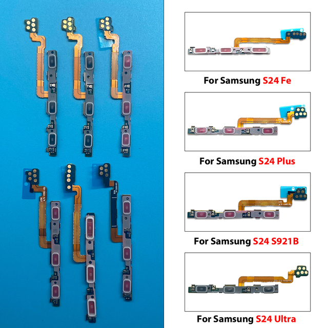Original Power on Off Volume Button Flex for Samsung Galaxy S22 S23 S24 S25 Plus Ultra Mobile Phone Repair Spare Parts Wholesale