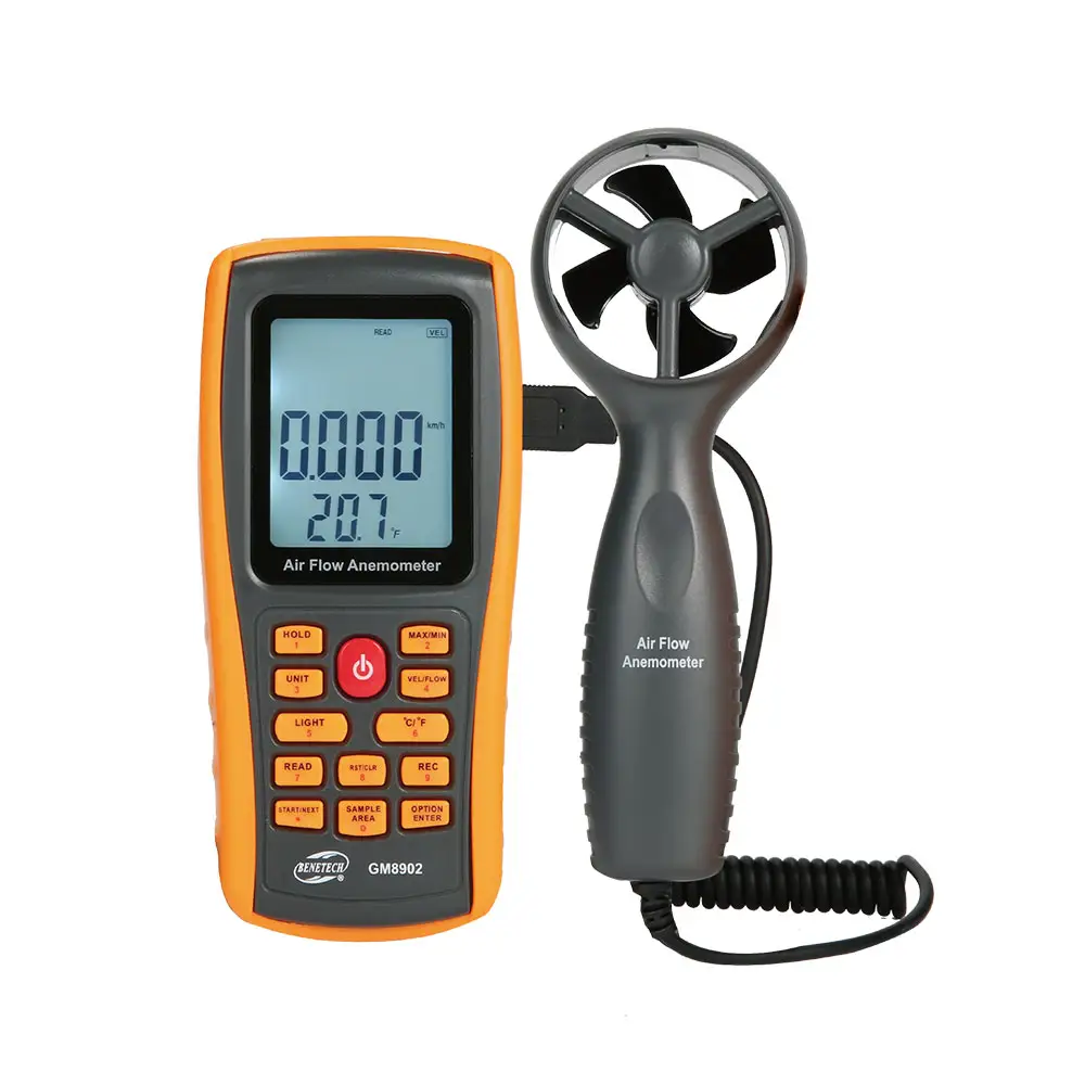 Handheld Multi Luchtstroom Anemometer Digitale Windsnelheid Temperatuur Meter Hoge Nauwkeurigheid